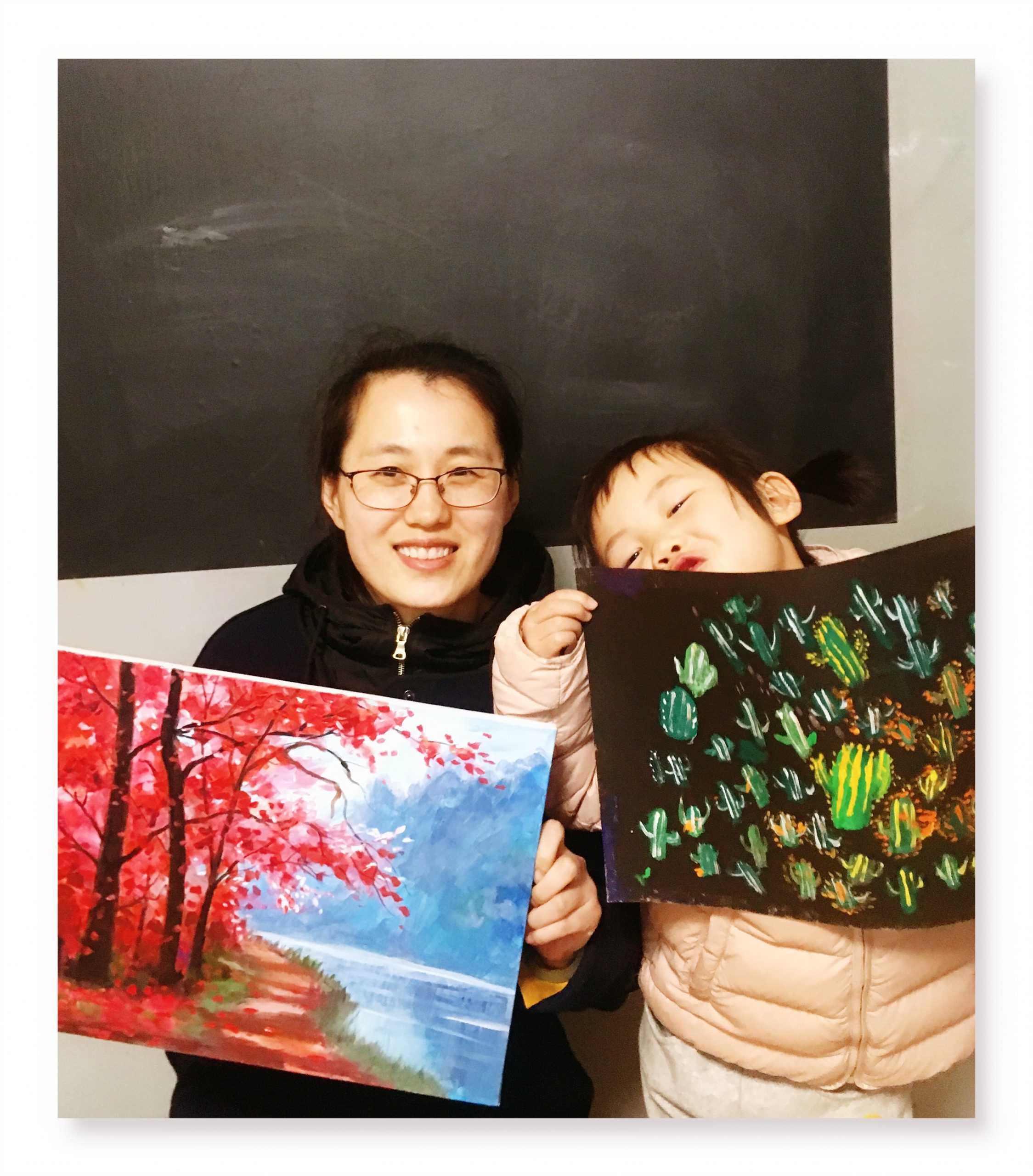 【2019年3月】墨境轩国际教育中心组织亲子DIY 油画课 活动 第2张